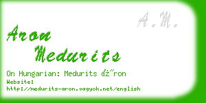 aron medurits business card